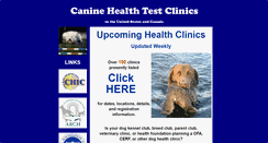 Desktop Screenshot of caninehealthclinics.org