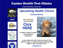 Tablet Screenshot of caninehealthclinics.org